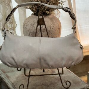 Liz Claiborne Off White Leather Shoulder Bag